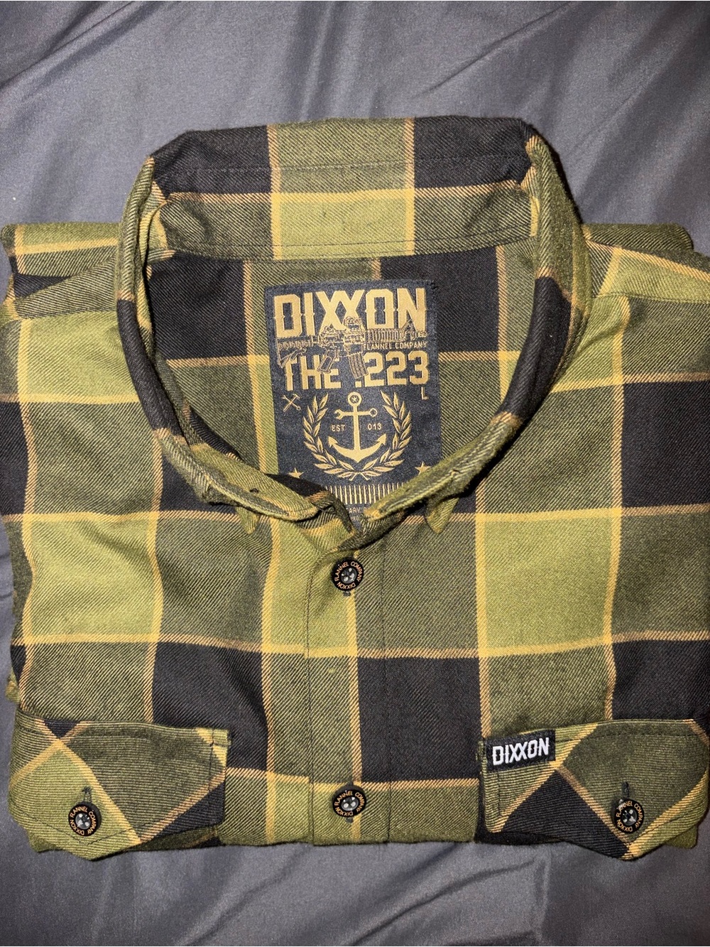 DIXXON the 223 Olive & Black Plaid Button-Front Shirt